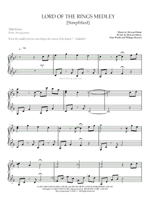 Lord of the Rings Medley [simplified]