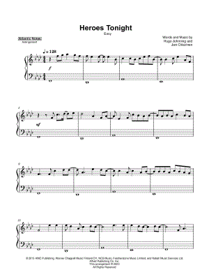 Heroes Tonight [easy]