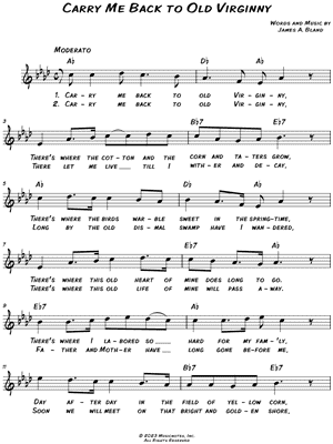 Carry Me Back to Old Virginny