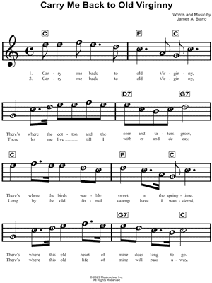 Carry Me Back to Old Virginny