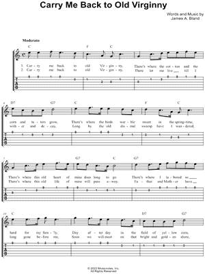 Carry Me Back to Old Virginny