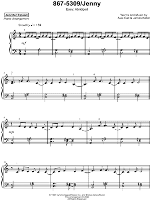 867-5309 / Jenny [easy - abridged]