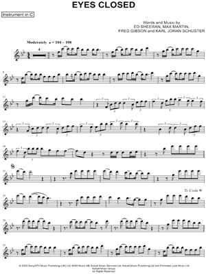 Eyes Closed - C Instrument