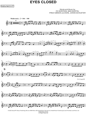 Eyes Closed - F Instrument