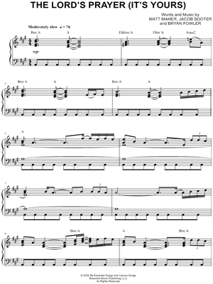 The Lord's Prayer (It's Yours)