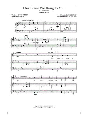 Our Praise We Bring To You