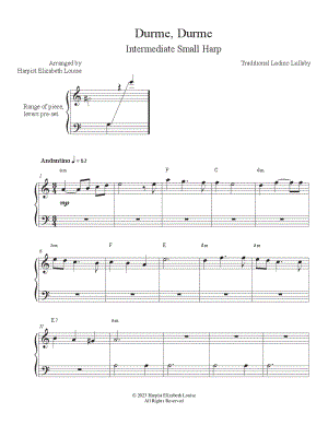 Durme, Durme [intermediate - small harp]