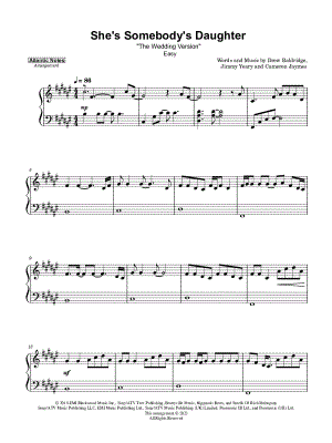 She's Somebody's Daughter (The Wedding Version) [easy]