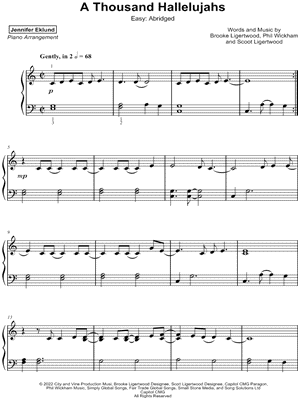 A Thousand Hallelujahs [easy - abridged]