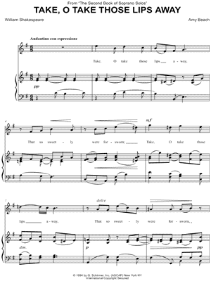 Take, O Take Those Lips Away