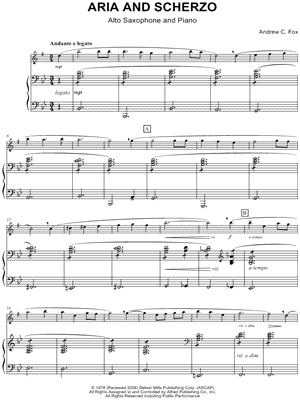 Aria and Scherzo - Alto Saxophone & Piano