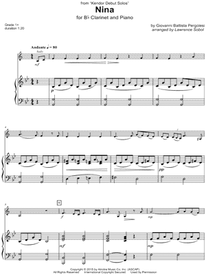 Nina - Clarinet & Piano