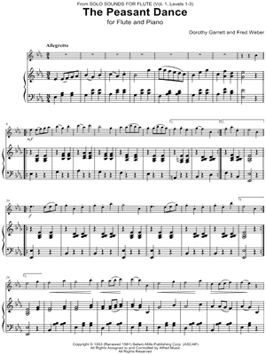 The Peasant Dance - Flute & Piano