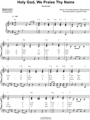 Holy God, We Praise Thy Name [advanced]