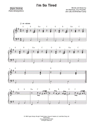 I'm So Tired