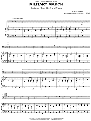 Military March - Baritone Horn & Piano