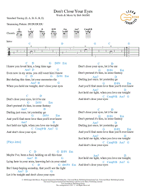 Don't Close Your Eyes