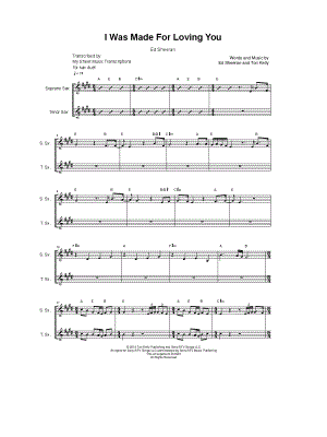 I Was Made for Loving You - Saxophone Duet