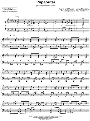 Papaoutai [accompaniment only]