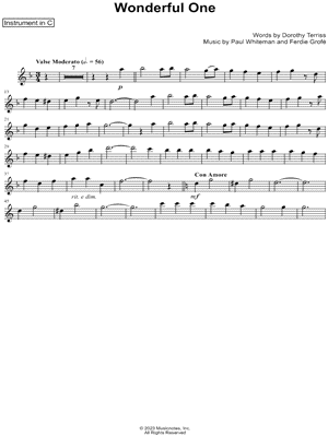 Wonderful One - C Instrument