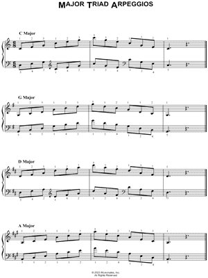 Major Triad Arpeggios