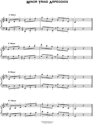 Minor Triad Arpeggios