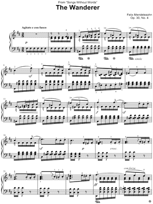 The Wanderer (Songs without Words, Opus 30, No. 4)