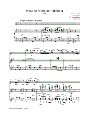 Pièce en forme de Habanera - Flute & Piano