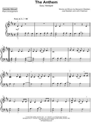 The Anthem [easy - abridged]