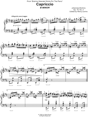 Capriccio, Op. 76, No 2