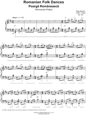 Romanian Folk Dances, Sz. 56: V. Poarga Romaneasca (Romanian Polka)
