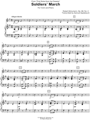 Soldiers' March - Violin & Piano