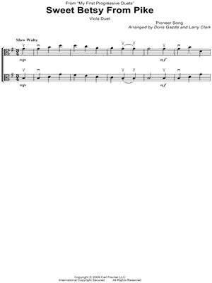 Sweet Betsy from Pike - Viola Duet
