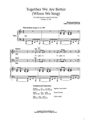 Together We Are Better (When We Sing)