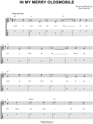 In My Merry Oldsmobile