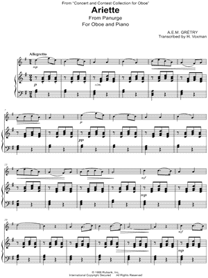 Ariette - Oboe & Piano