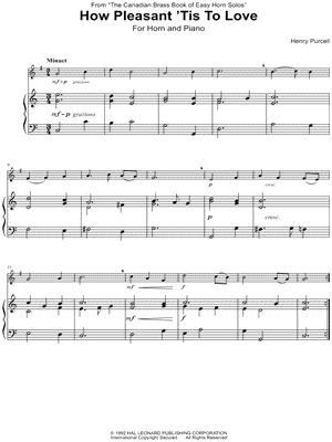 How Pleasant 'Tis to Love - French Horn & Piano