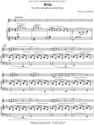 Aria - Alto Saxophone & Piano