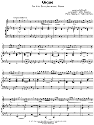 Gigue - Alto Saxophone & Piano