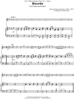 Bouree - Flute & Piano