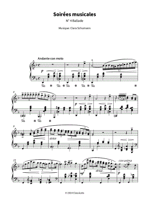 Soirées musicales: No 4 Ballade