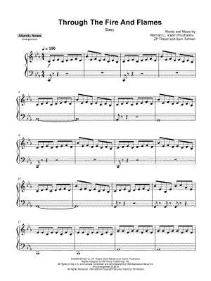 Through the Fire and Flames [easy]