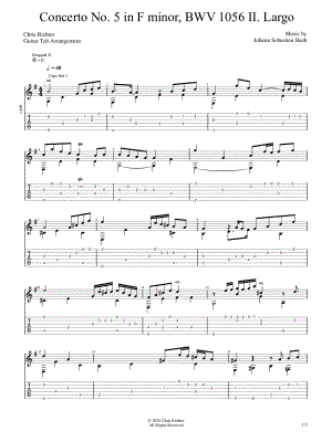 Concerto No. 5 in F Minor, BWV 1056 II. Largo