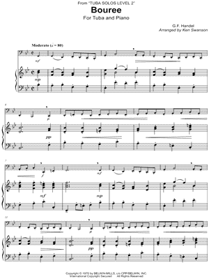 Bourée, Op. 1, No. 5, HWV 363b - Tuba & Piano
