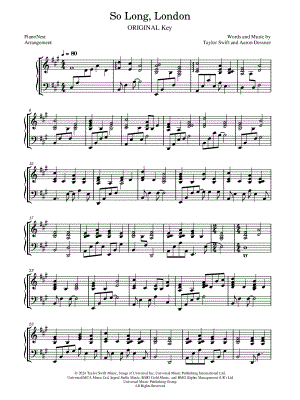 So Long, London [original key]