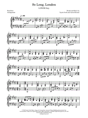 So Long, London [lower key]