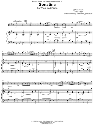 Sonatina - Viola & Piano