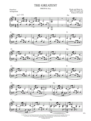 THE GREATEST [original key]