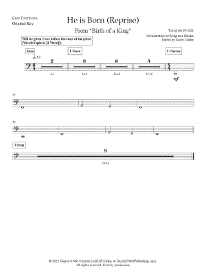He Is Born (Reprise) [original key] - Bass Trombone