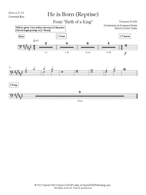 He Is Born (Reprise) [lowered key] - French Horn 3 & 4